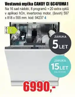 EVA Vestavná myčka CANDY CI 6C4FOMA1 nabídka