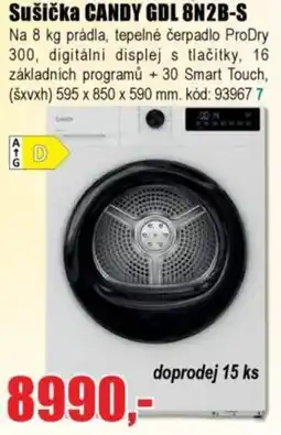 EVA Sušička CANDY GDL 8N2B-S nabídka