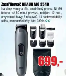 EVA Zastřihovač BRAUN AIO 3540 nabídka