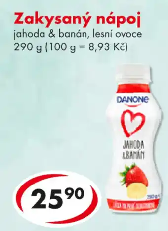 Zakysaný nápoj jahoda & banán, lesní ovoce