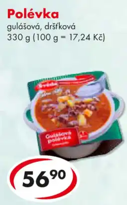 CBA Polévka gulášová, dršťková nabídka