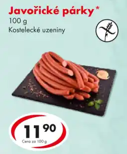 CBA Javořické párky nabídka