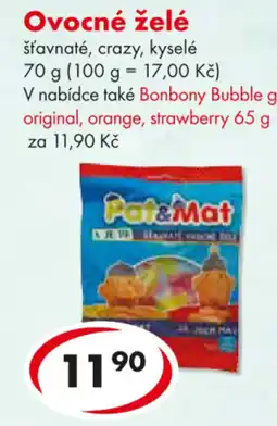 CBA Ovocné želé šťavnaté, crazy, kyselé nabídka