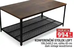 Merkury Market Konferenční stolek loft nabídka