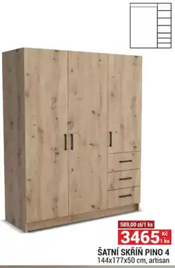 Merkury Market Šatní skříň pino 4 nabídka