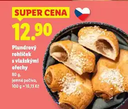 Lidl Plundrový rohlíček s vlašskými ořechy nabídka