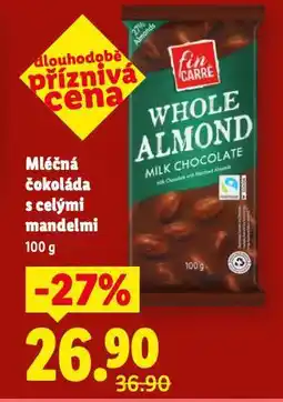 Lidl Mléčná čokoláda s celými mandlemi nabídka