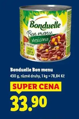 Lidl Bonduelle bon menu nabídka