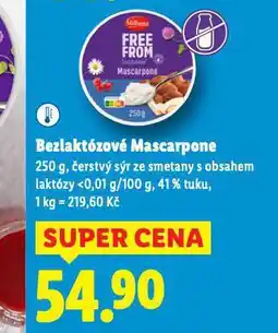 Lidl Bezlaktózové mascarpone nabídka