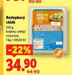 Lidl Bezlepkový chléb nabídka