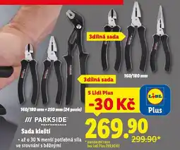 Lidl Parkside sada kleští nabídka