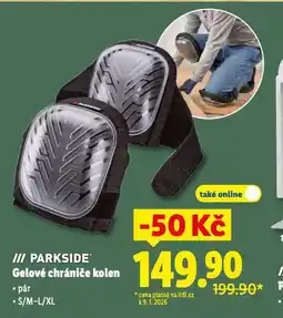 Lidl Parkside gelové chrániče kolen nabídka