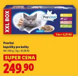 Lidl Prevital kapsičky pro kočky nabídka
