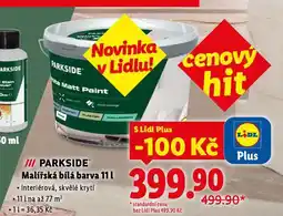 Lidl Parkside malířská bílá barva nabídka