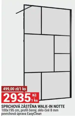 Merkury Market Sprchová zástěna walk-in notte nabídka