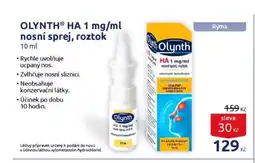 Benu OLYNTHⓇ HA 1 mg/ml nosní sprej, roztok nabídka