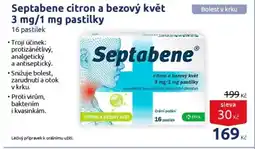 Benu Septabene citron a bezový květ 3 mg/1 mg pastilky nabídka