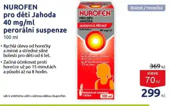 NUROFEN pro děti Jahoda 40 mg/ml perorální suspenze