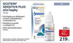 Benu OCUTEIN® Sensitive Plus oční kapky nabídka