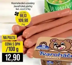 Jip Kostelecké uzeniny Javořické párky nabídka