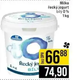 Jip Milko řecký jogurt bilý 0% nabídka