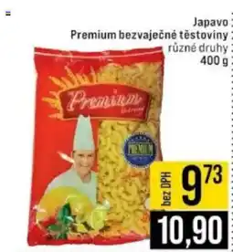 Jip Japavo Premium bezvaječné těstoviny nabídka