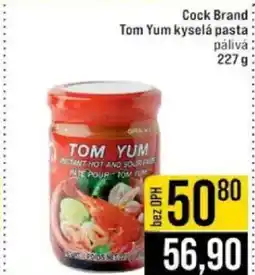 Jip Cock Brand Tom Yum kyselá pasta nabídka