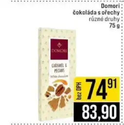 Jip Domori čokoláda s ořechy nabídka