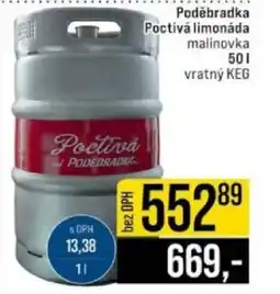 Jip Poděbradka Poctivá limonáda nabídka