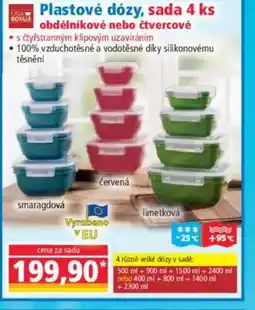 Norma Plastové dózy, sada 4 ks obdélníkové nebo čtvercové nabídka