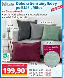 Norma Dekorativní žinylkový polštář „Miles" nabídka
