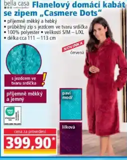 Norma Flanelový domácí kabát se zipem,,Casmere Dots" nabídka