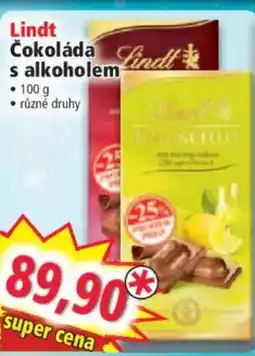 Norma Lindt Čokoláda s alkoholem nabídka