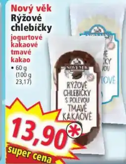 Norma Nový věk Rýžové chlebíčky jogurtové kakaové nabídka