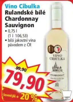 Norma Víno Cibulka Rulandské bílé Chardonnay Sauvignon nabídka