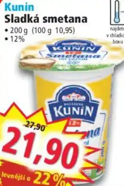 Norma Kunin Sladká smetana nabídka