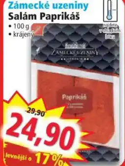 Norma Zámecké uzeniny Salám Paprikáš nabídka
