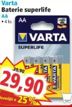 Norma Varta Baterie superlife AA nabídka