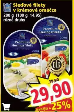 Norma Sledové filety v krémové omáčce nabídka