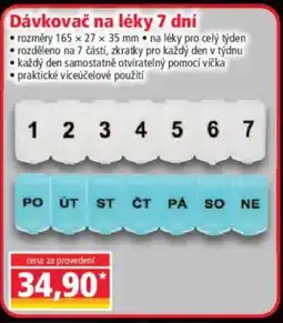 Norma Dávkovač na léky 7 dní nabídka
