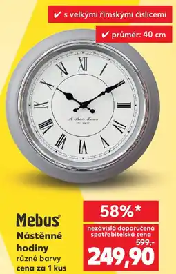 Kaufland Mebus Nástěnné hodiny nabídka