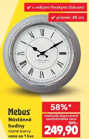 Mebus Nástěnné hodiny