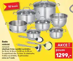 Kaufland Sada nádobí nerezová nabídka
