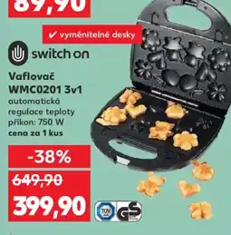 Kaufland Vaflovač WMC0201 3v1 automatická regulace teploty nabídka