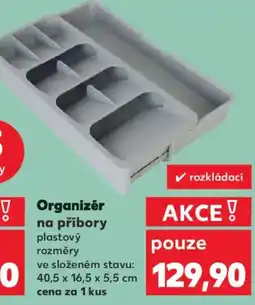 Kaufland Organizér na příbory plastový rozměry ve složeném stavu nabídka