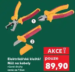 Kaufland Elektrikářské kleště Nůž na kabely nabídka