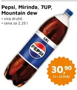 Můjobchod Pepsi, Mirinda, 7UP, Mountain dew nabídka