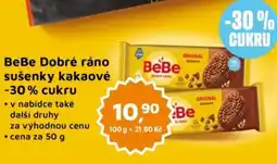 Můjobchod BeBe Dobré ráno sušenky kakaové -30% cukru nabídka