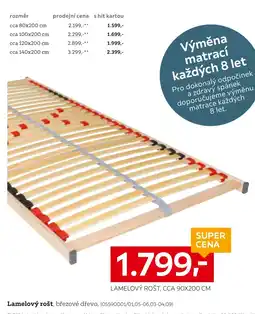 XXXLutz Lamelový rošt nabídka