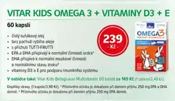 mojelekarna.cz Vitar Kids omega 3 + Vitaminy D3 + E nabídka